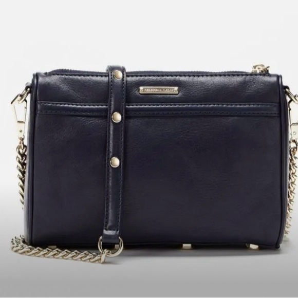 Rebecca Minkoff Mini Mac Clutch in Black with Gold hardware and duster bag - Picture 2 of 7